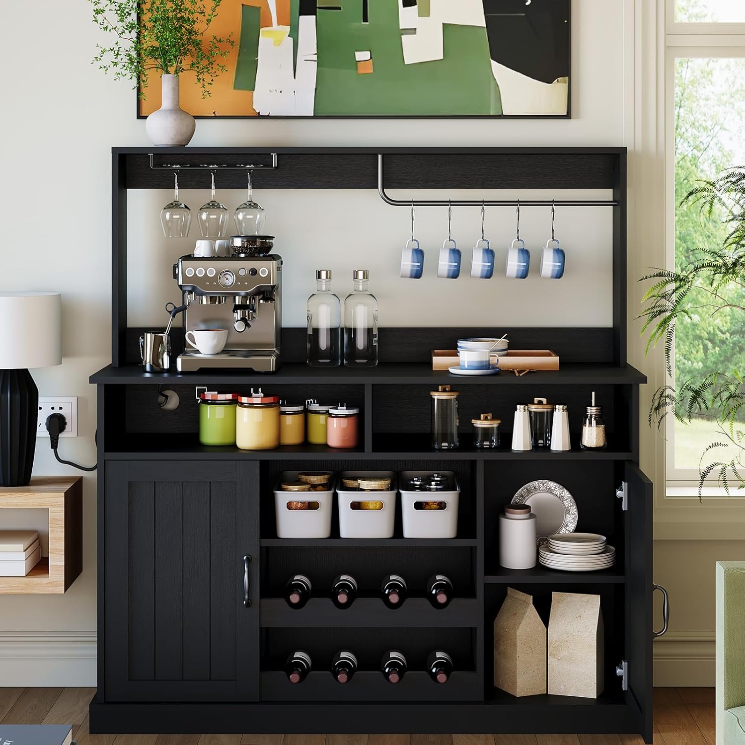Home Bar And Cabinet - Lemari Kopi Farmhouse 47 dengan 5
