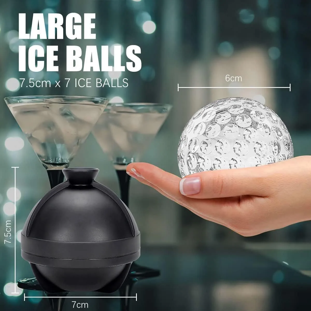 Ice Mold Sphere - Pembuat Bola Es Silikon Aman untuk