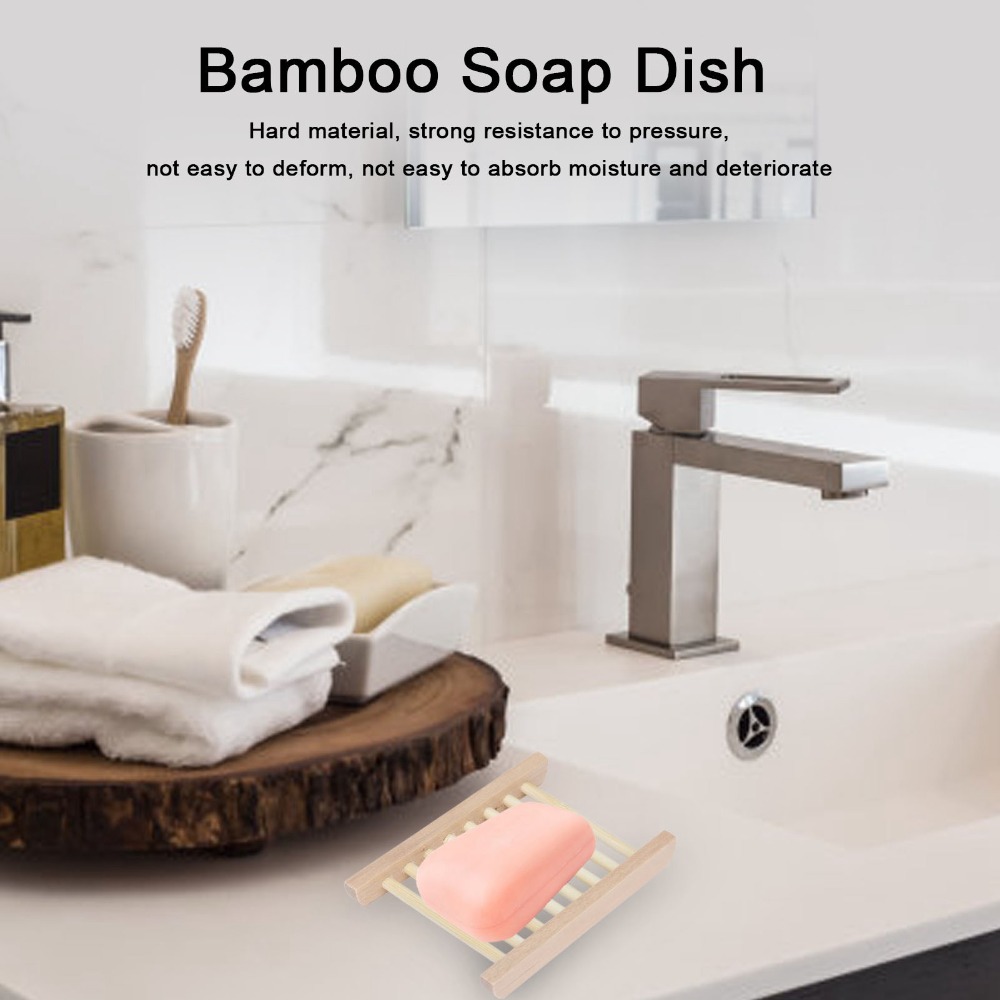 Home Bar Supplies - 5 Buah Tempat Sabun Kayu Alami,