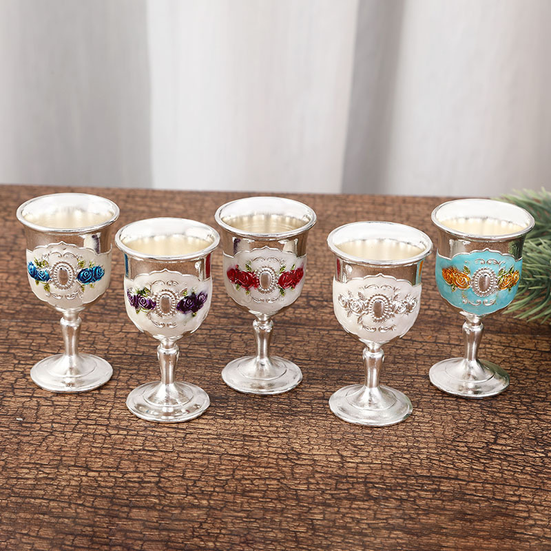 Old Fashioned Glass - Cangkir minum Wineware indah Retro logam