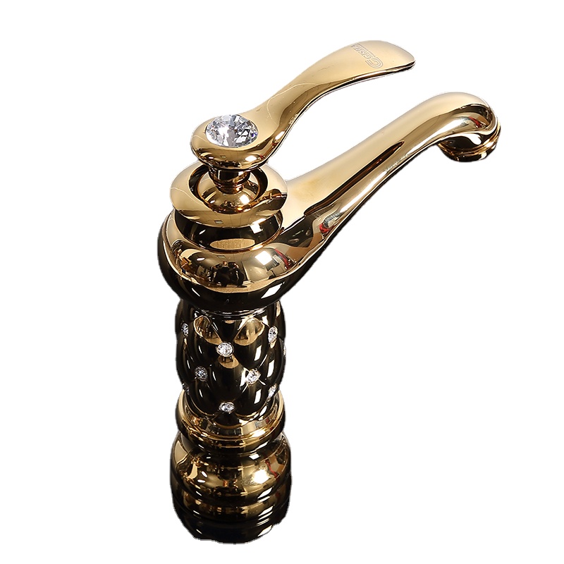 Home Bar Sink - Keran Wastafel Keran Kristal Emas Keran