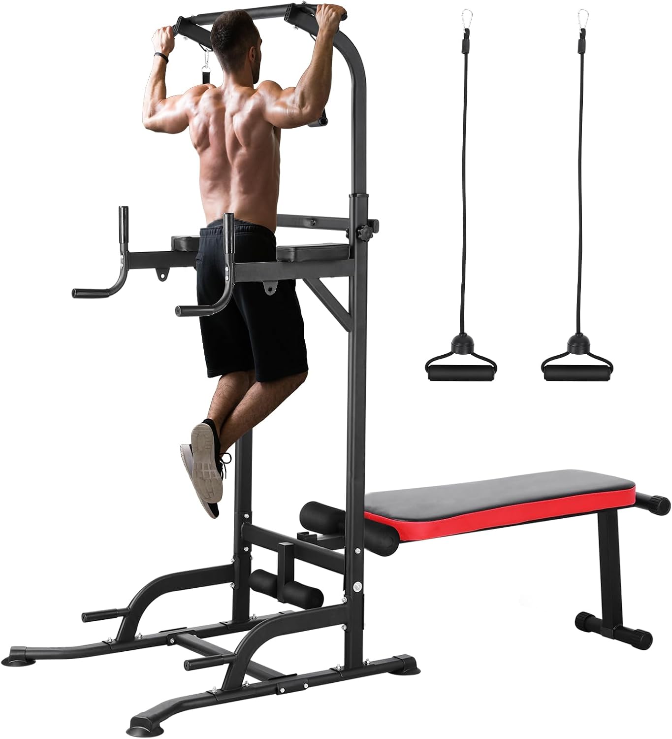 Home Bar And Gym - Power Tower dengan Bangku, Rak Pull