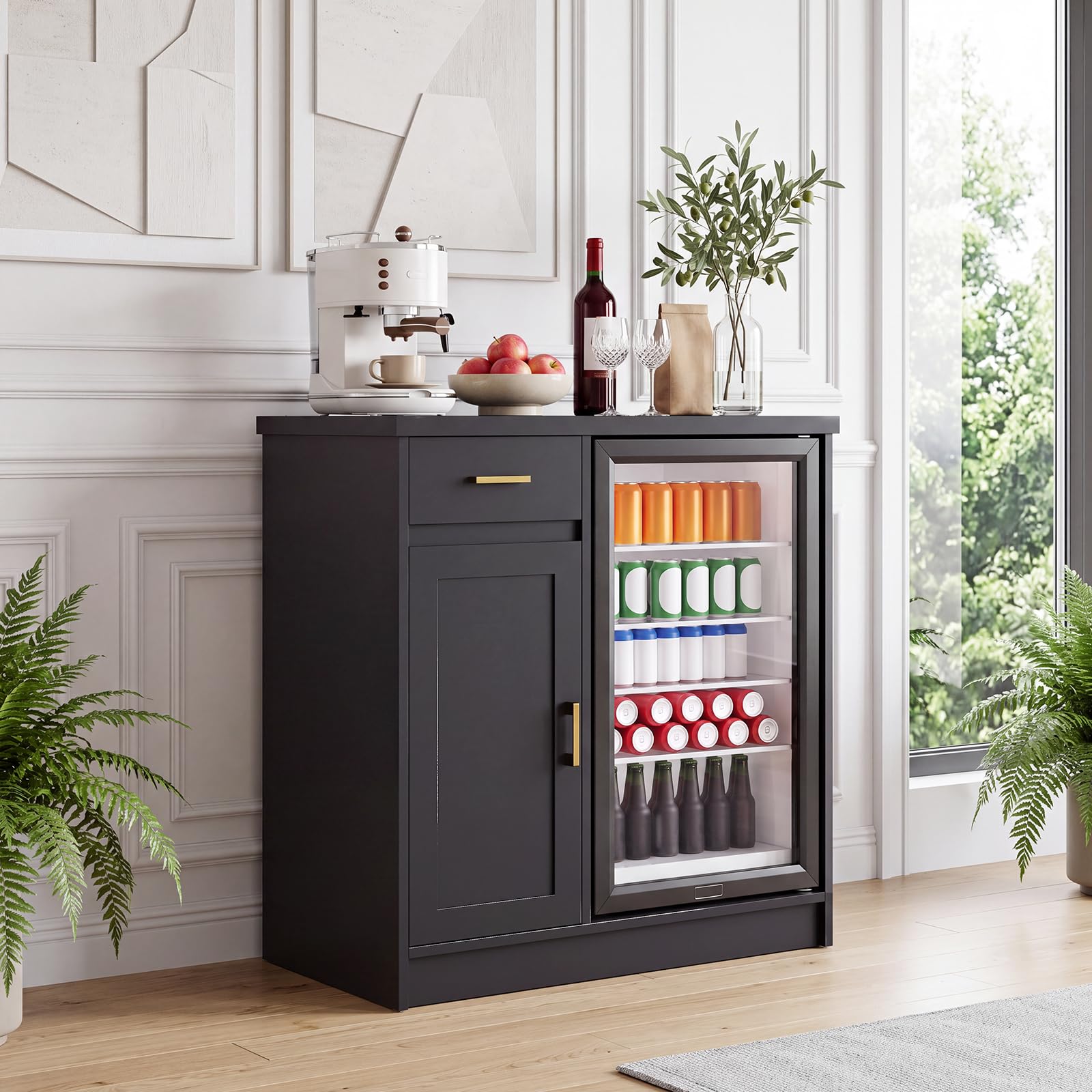 Home Bar And Cabinet - Lemari Bar Anggur Gaya Farmhouse 42