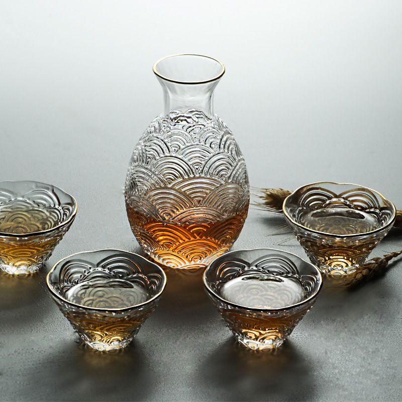 Home Bar Set - Set Panci Sake Jepang, Gelas Wine