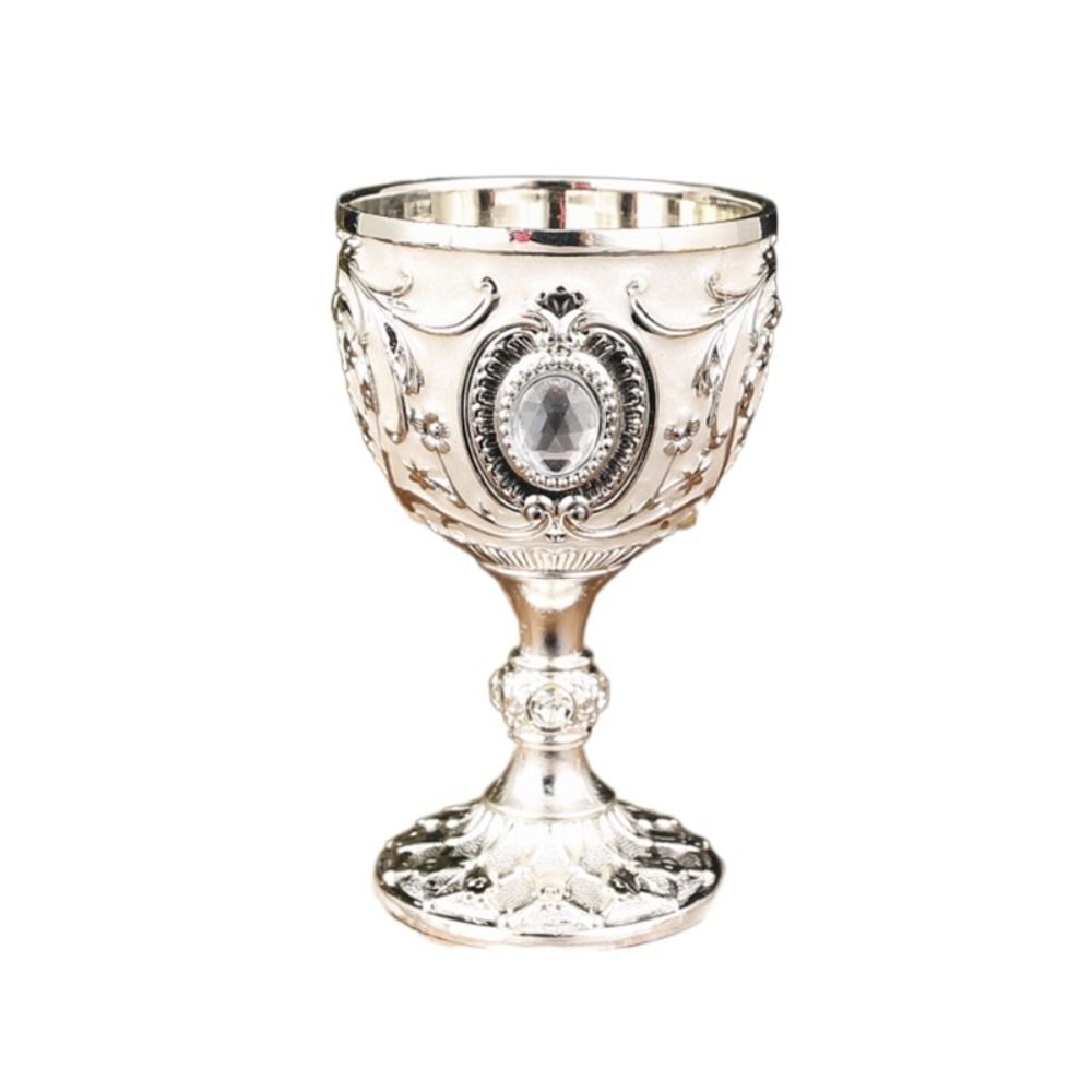Old Fashioned Glass - Cangkir Anggur Logam Antik Timbul Dekoratif