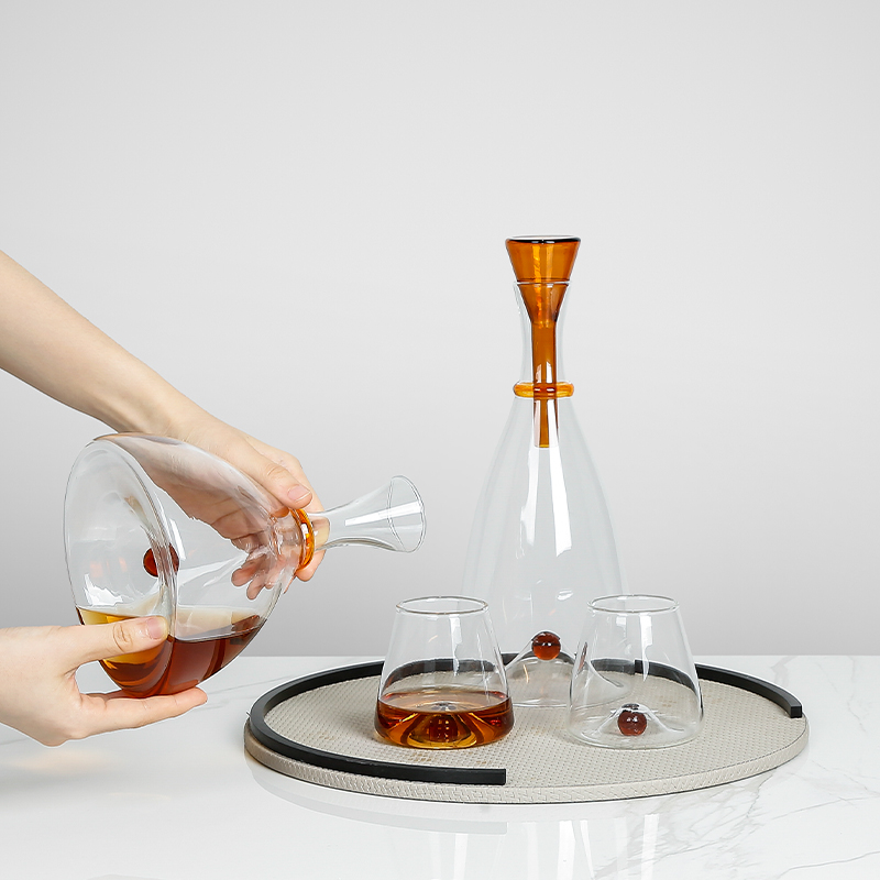 Home Bar And Cabinet - Dekanter Kaca Minimalis Modern untuk Bar
