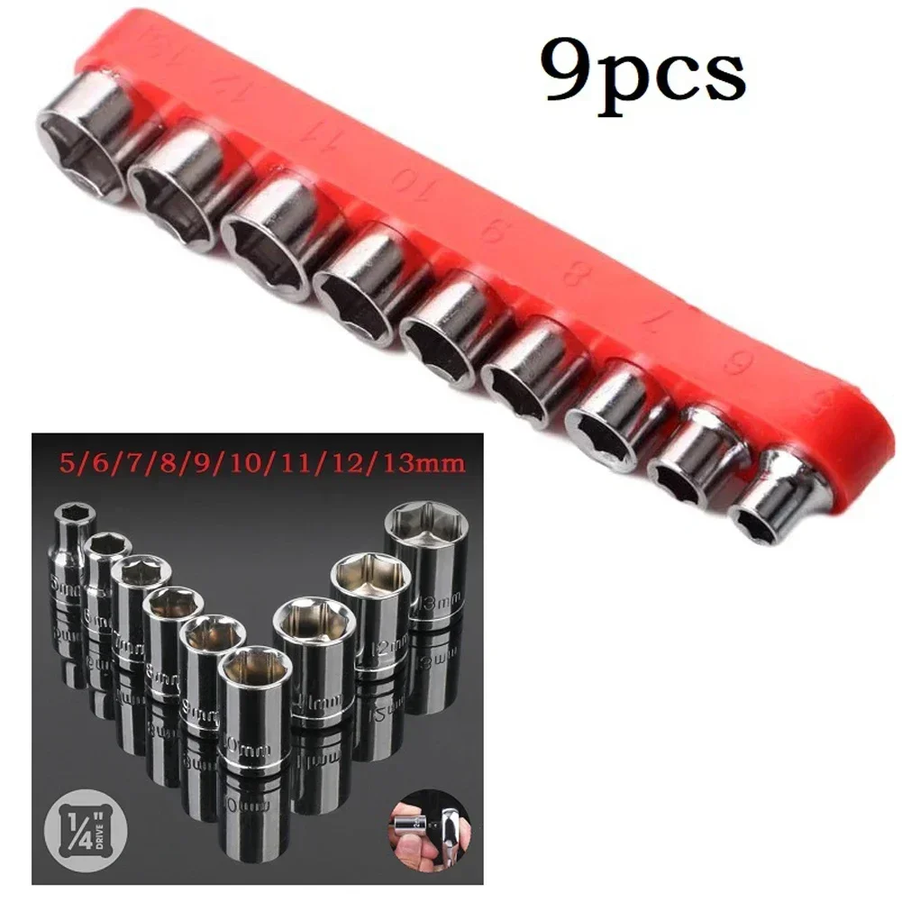 Home Bar Supplies - 9 buah obeng 1/4 inci 5-13mm,
