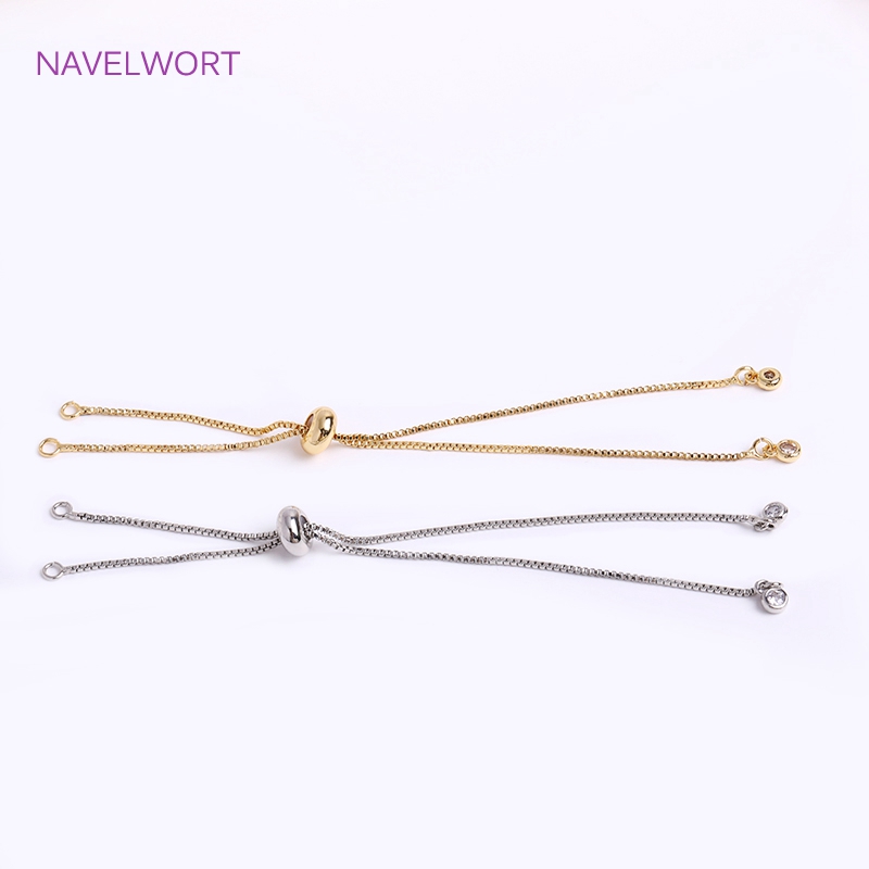 Bar Cart Gold - Kotak gelang rantai 1.0mm berlapis emas