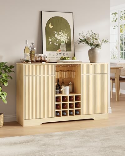 Home Bar And Cabinet - Lemari Bar Anggur Beralur 55