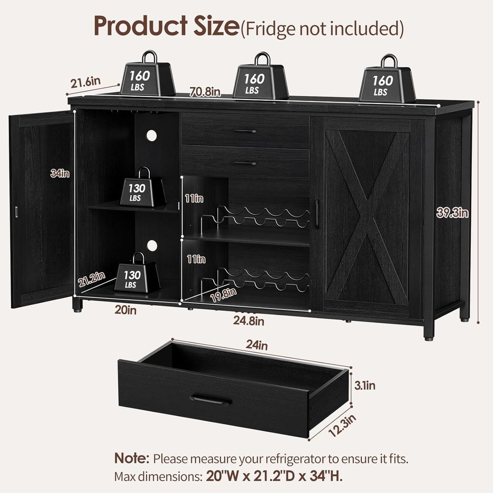 Lemari Bar Coee Besar dengan 2 - Home Bar And Cabinet ulasan dan harga