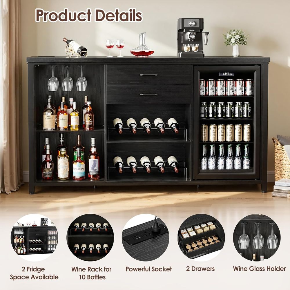 Lemari Bar Coee Besar dengan 2 - Home Bar And Cabinet ulasan dan harga