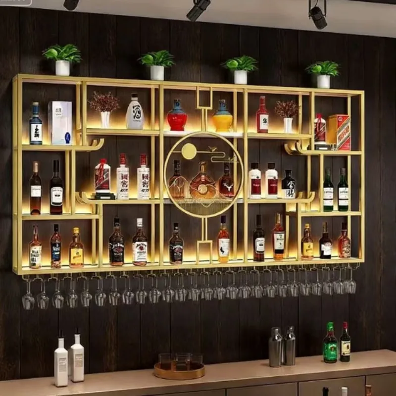 Rak Anggur Dinding dari Besi T - Home Bar And Cabinet ulasan dan harga