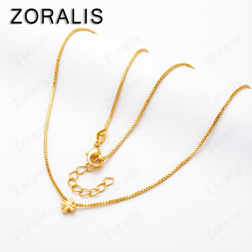 Kalung Liontin Salib Kecil Ema - Bar Cart Gold ulasan dan harga