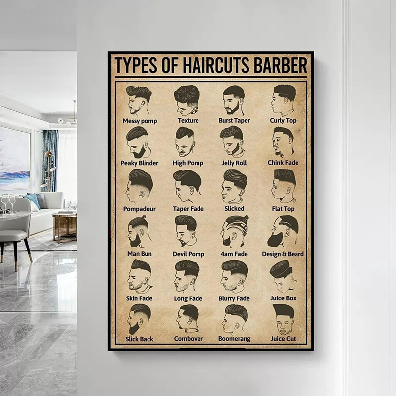 Poster Tukang Cukur Jenis Poto - Home Barber ulasan dan harga