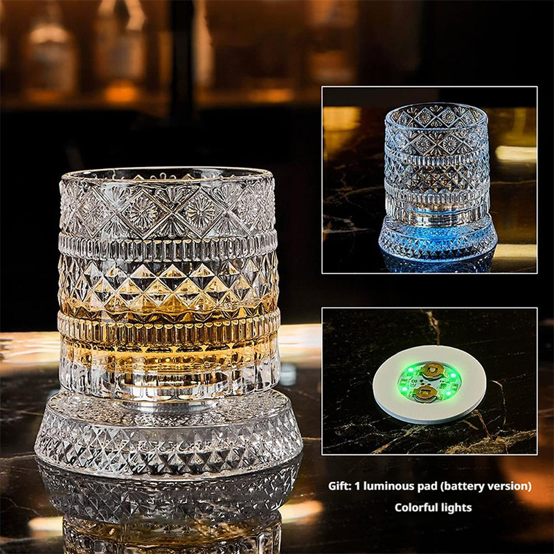360 °   Gelas Whiskey Berputar - Old Fashioned Glass ulasan dan harga