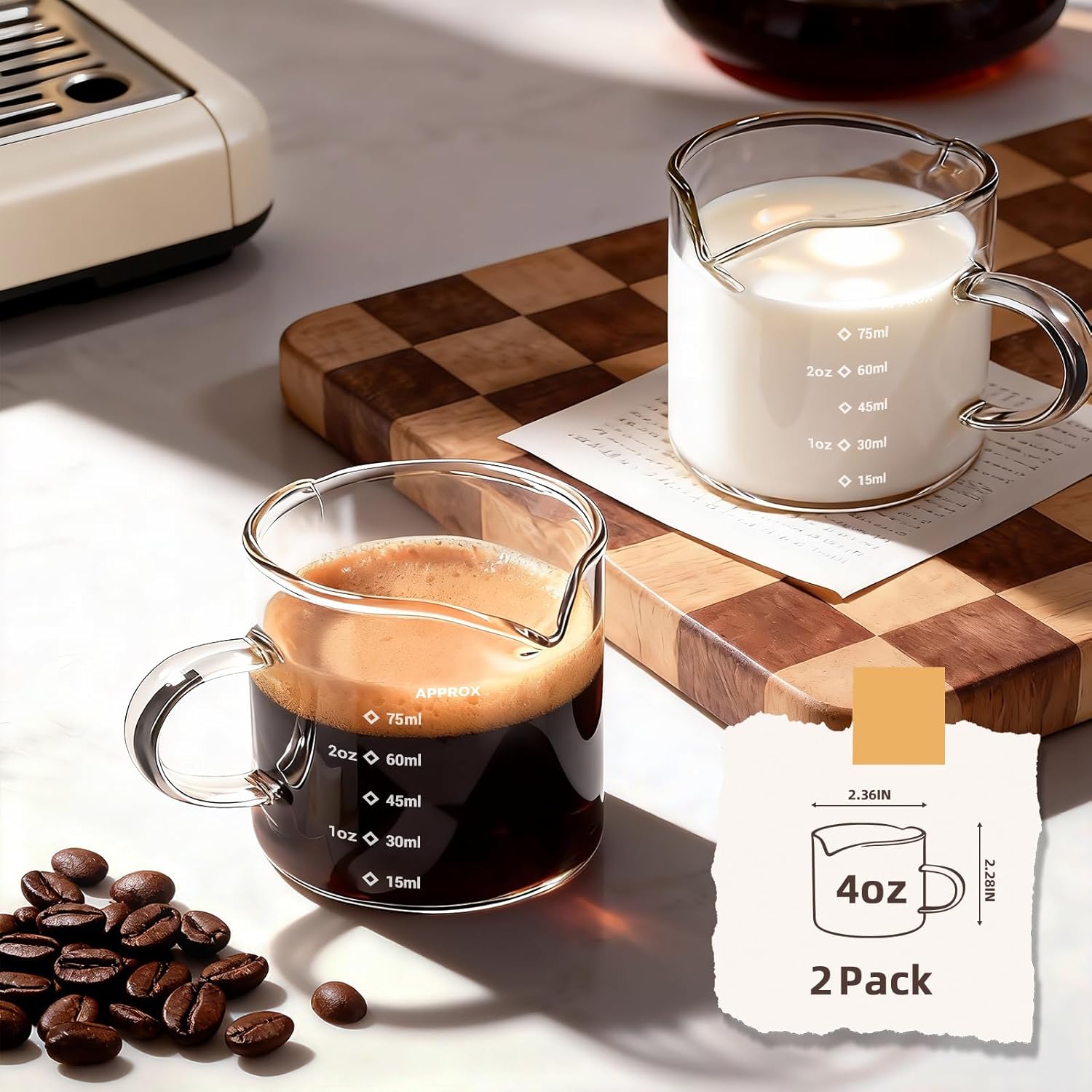 1/2pcs Cangkir Espresso 4oz Ge - Home Bar Set ulasan dan harga