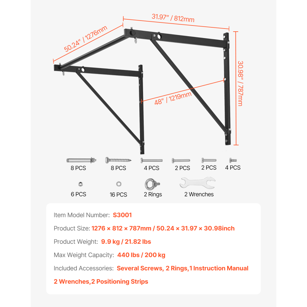 Ye Wall Mounted Heavy Duty Pul - Home Bar And Gym ulasan dan harga