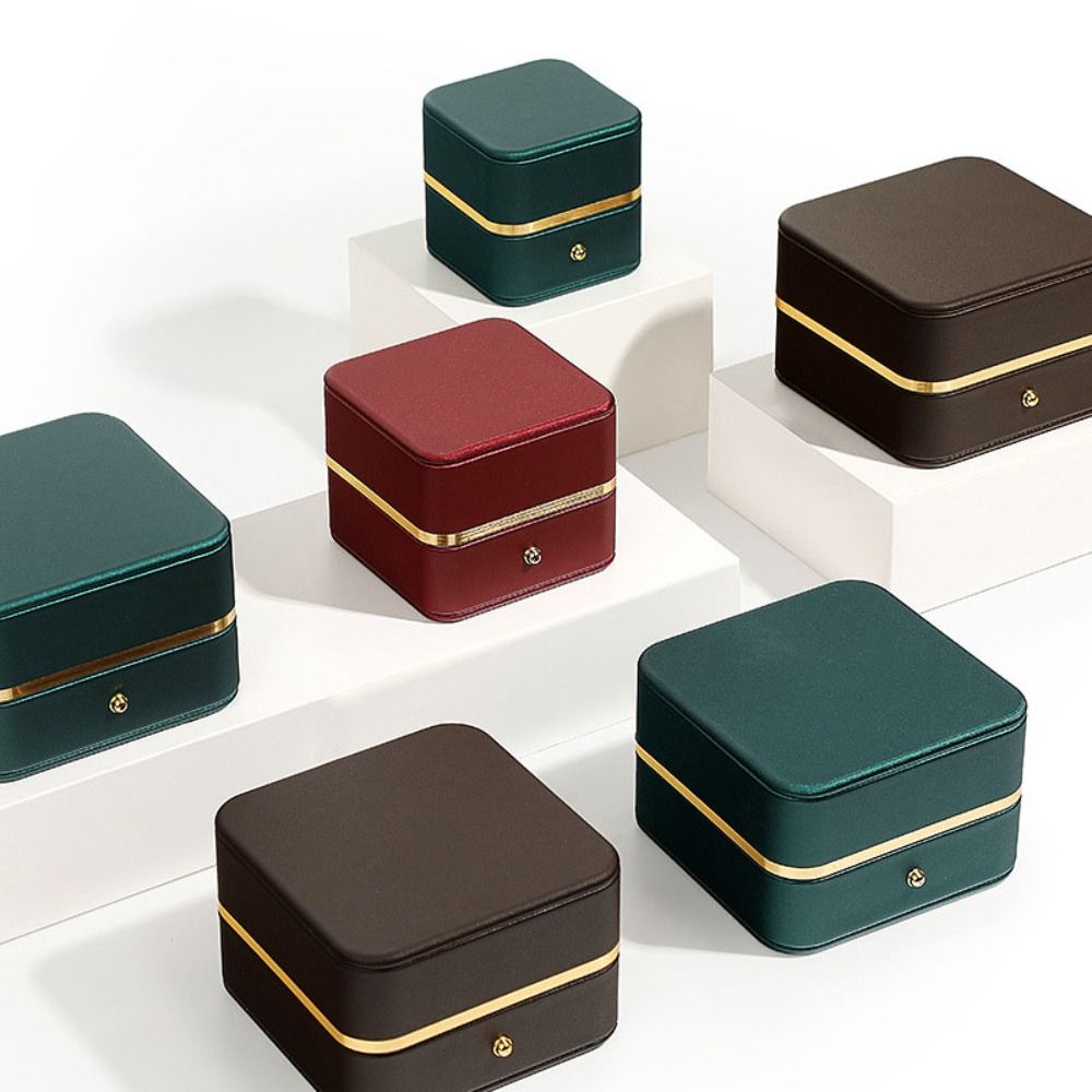 Kotak Cincin Persegi Kulit PU  - Bar Cart Gold ulasan dan harga