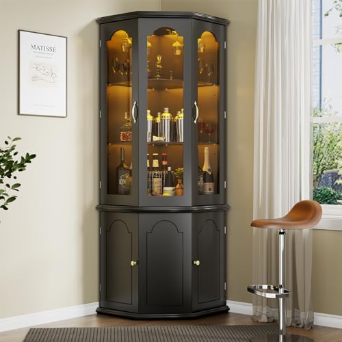 Lemari Bar Sudut dengan Lampu  - Home Bar And Cabinet ulasan dan harga