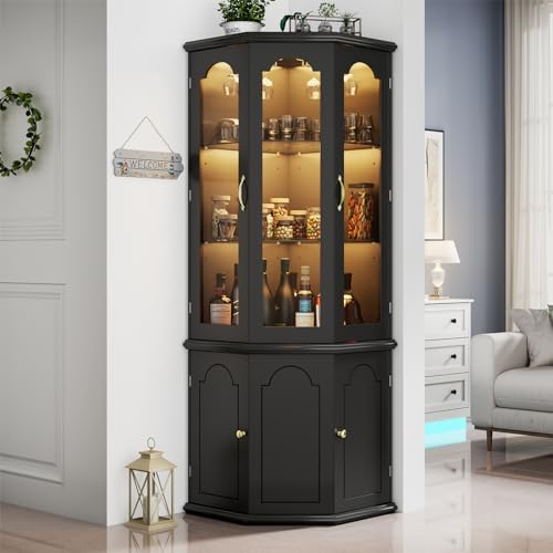 Lemari Bar Sudut dengan Lampu  - Home Bar And Cabinet ulasan dan harga