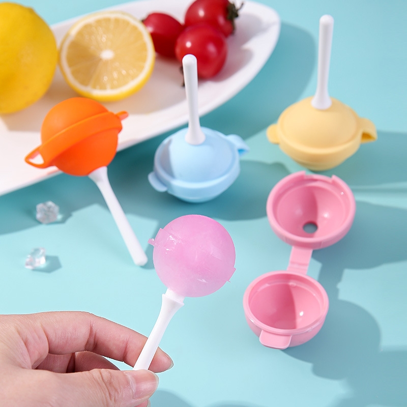 4 Buah Cetakan Es Loli Silikon - Ice Mold Sphere ulasan dan harga