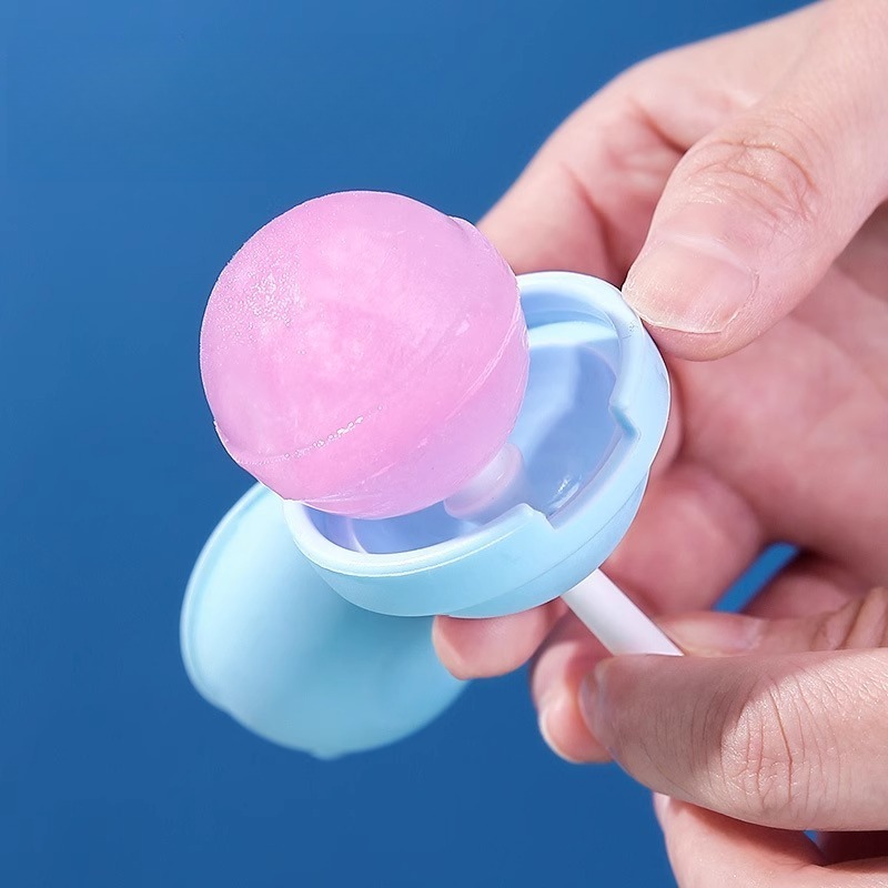 4 Buah Cetakan Es Loli Silikon - Ice Mold Sphere ulasan dan harga
