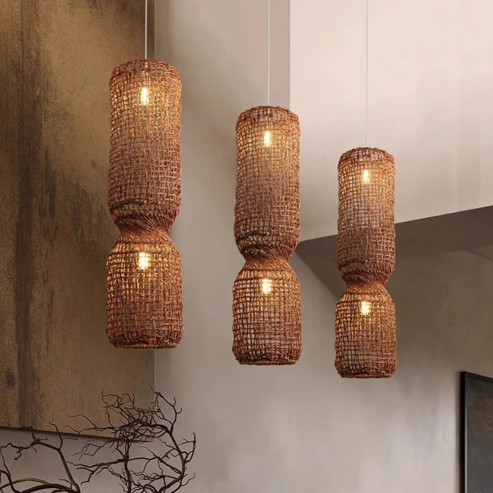 Lampu Gantung Rotan Retro Wabi - Home Bar And Counter ulasan dan harga